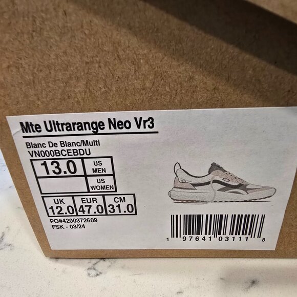 Vans MTE Ultrarange Neo VR3 Shoes Blanc de Blanc Mens Size 13 NEW VN000BCEBDU - Picture 9 of 15